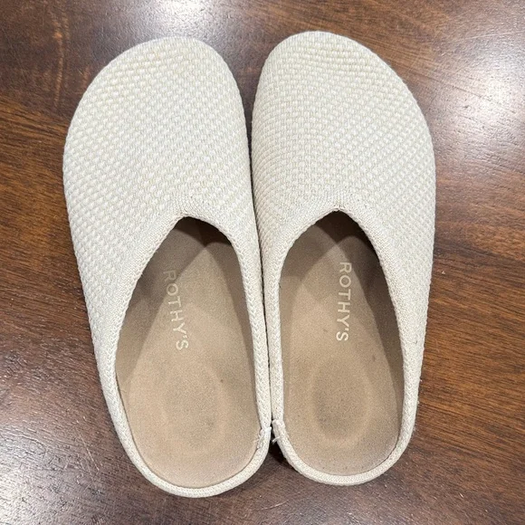 Rothy's Cream Women's Clogs - Picture 2 of 8